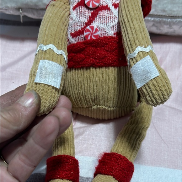 Cozy Holiday Gingerbread Plush with Red Sweater Bottle Hugger with Velcro New - Picture 3 of 4